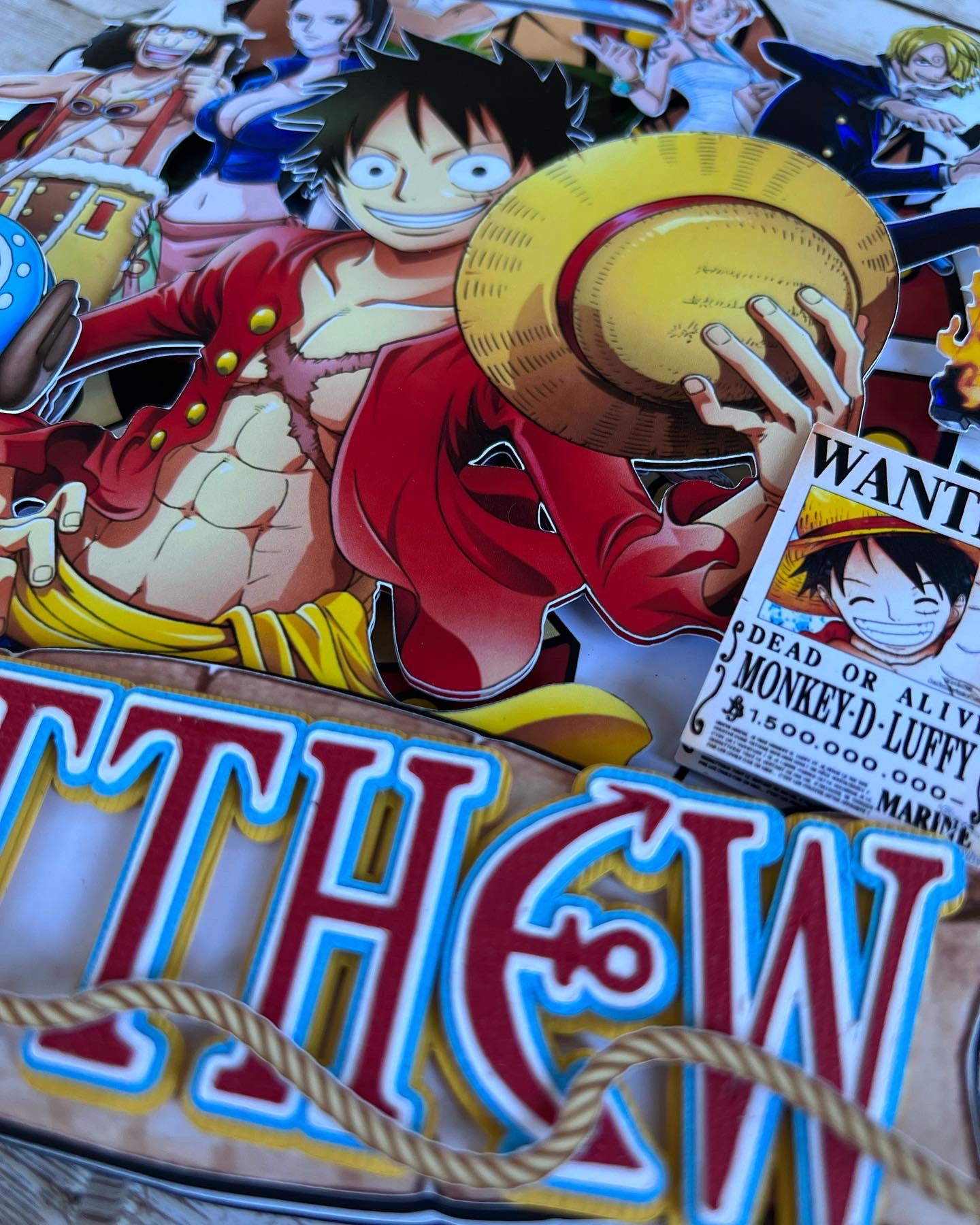 one piece cake topper