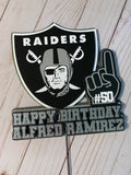 raiders cake topper