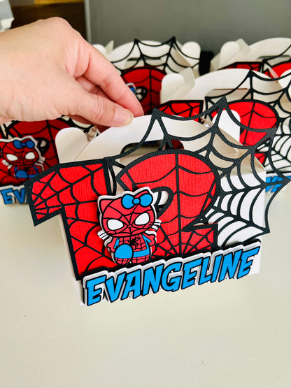 Spiderman hello kitty party favor boxes