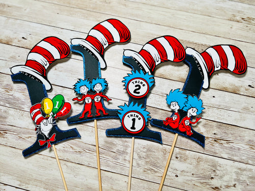 cat in the hat centerpieces