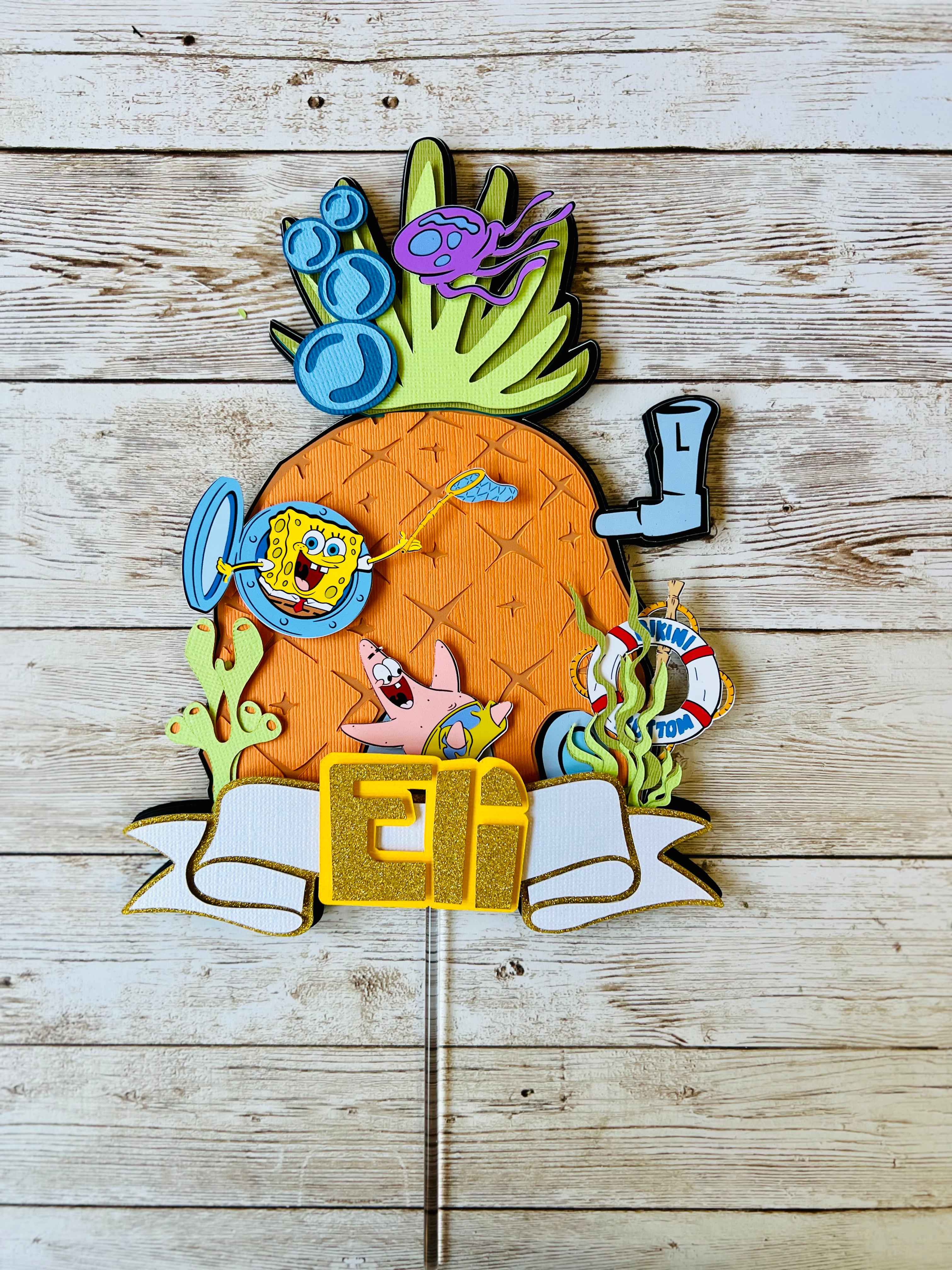 spongebob squarepants cake topper