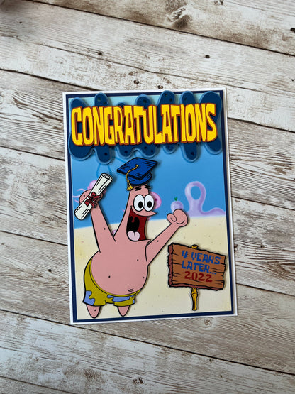 Spongebob Patrick Star birthday card 