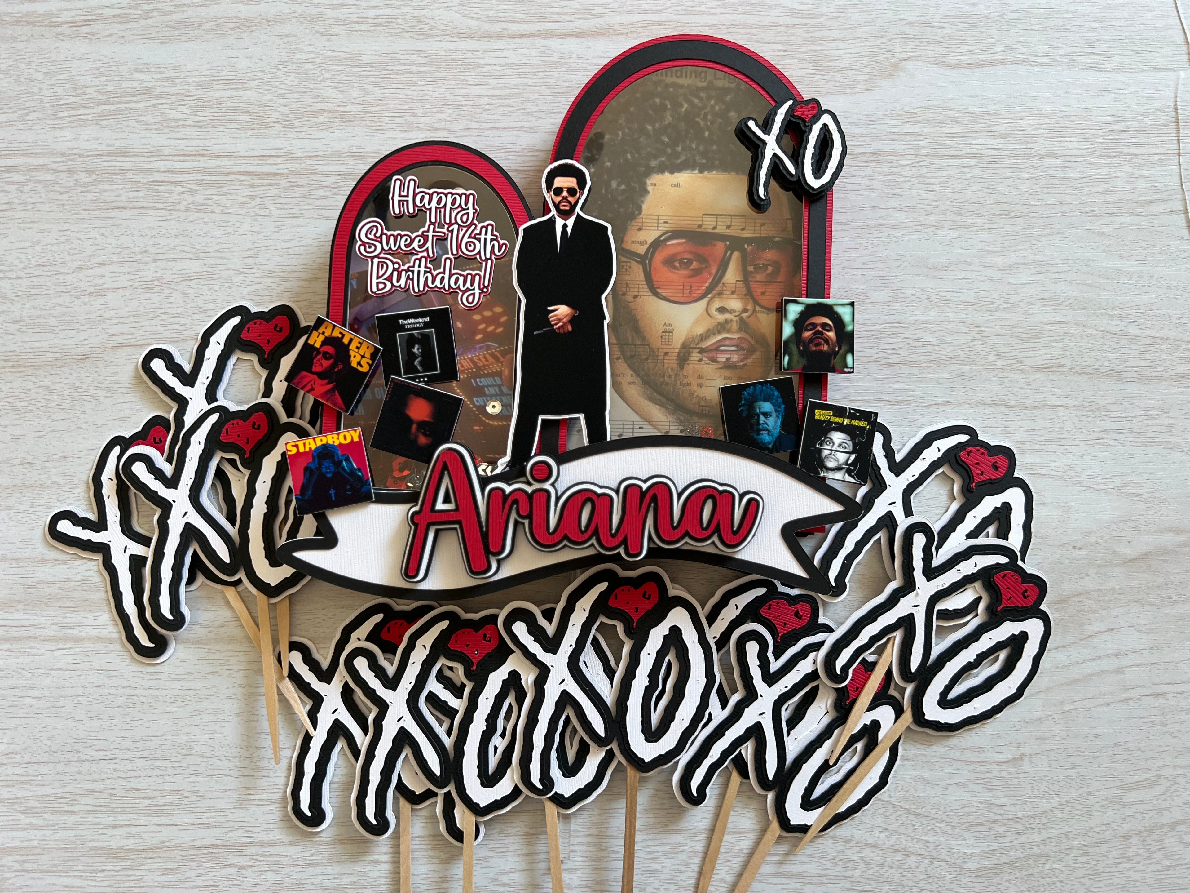 the weeknd cake topper