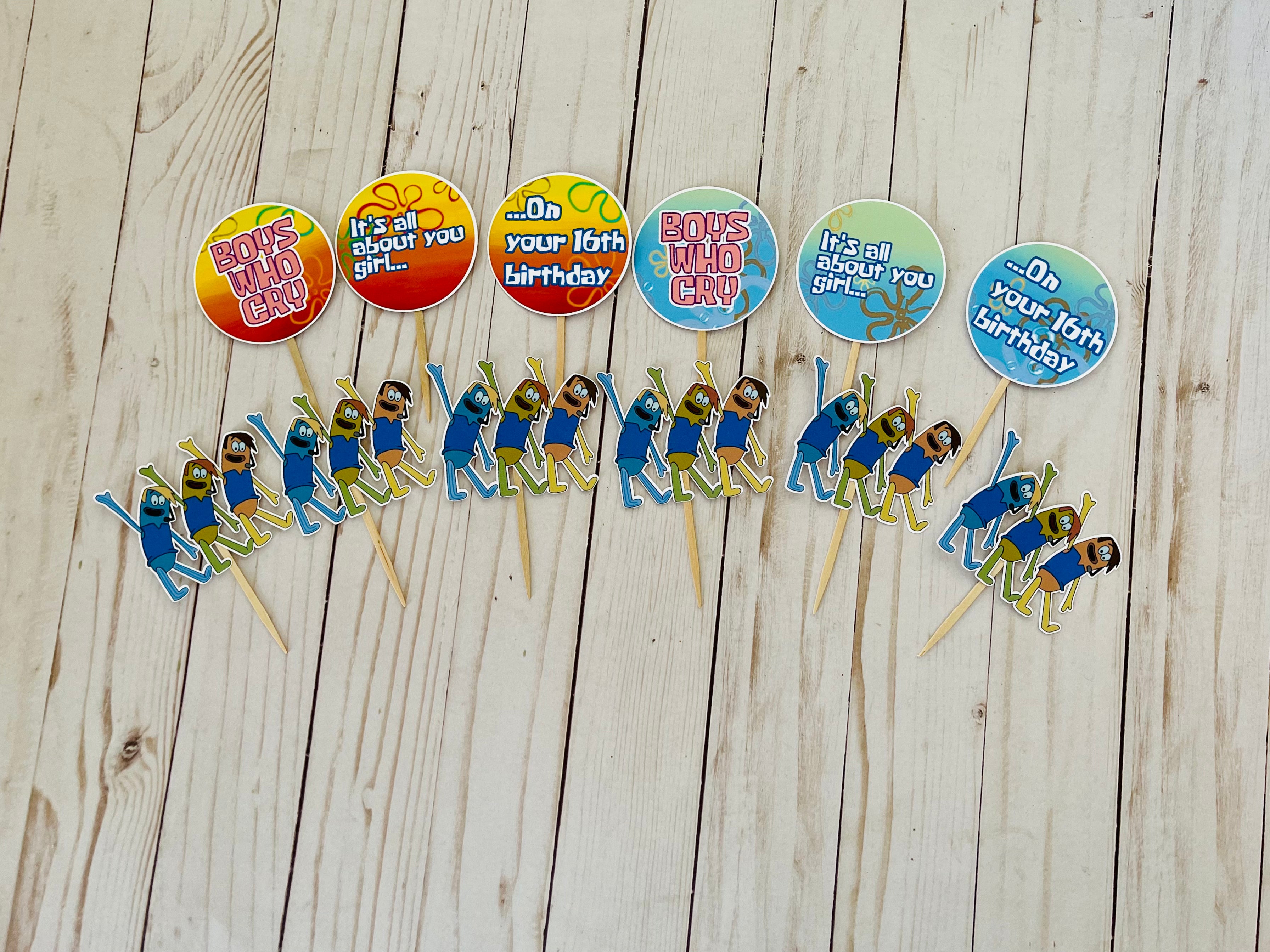 Boys Who Cry Cupcake Topper