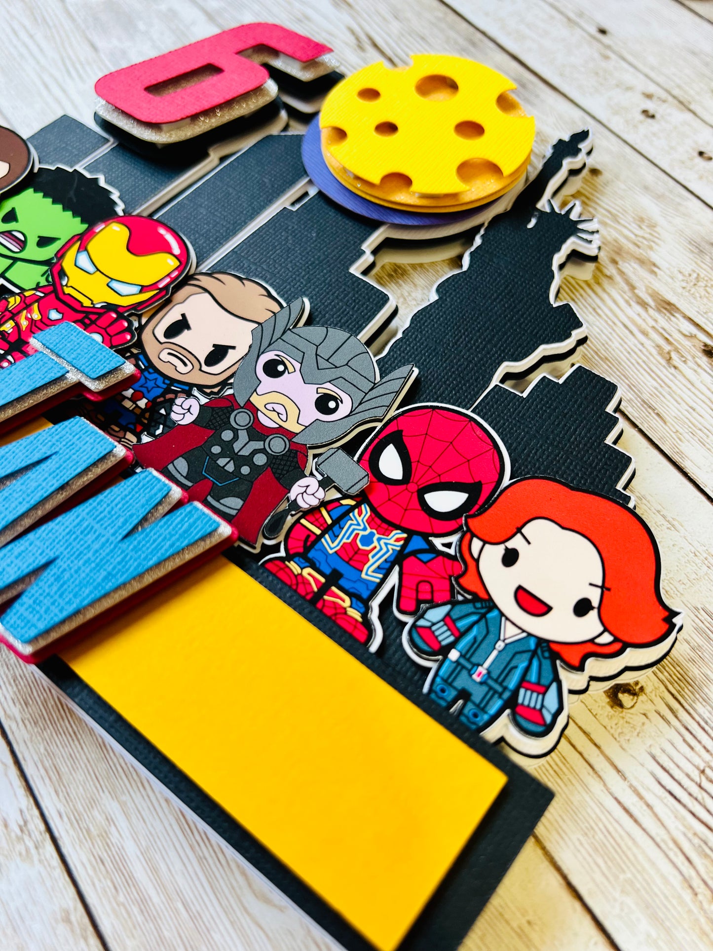 Super heroes marvel cake topper