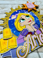 Personalized Rapunzel cake topper