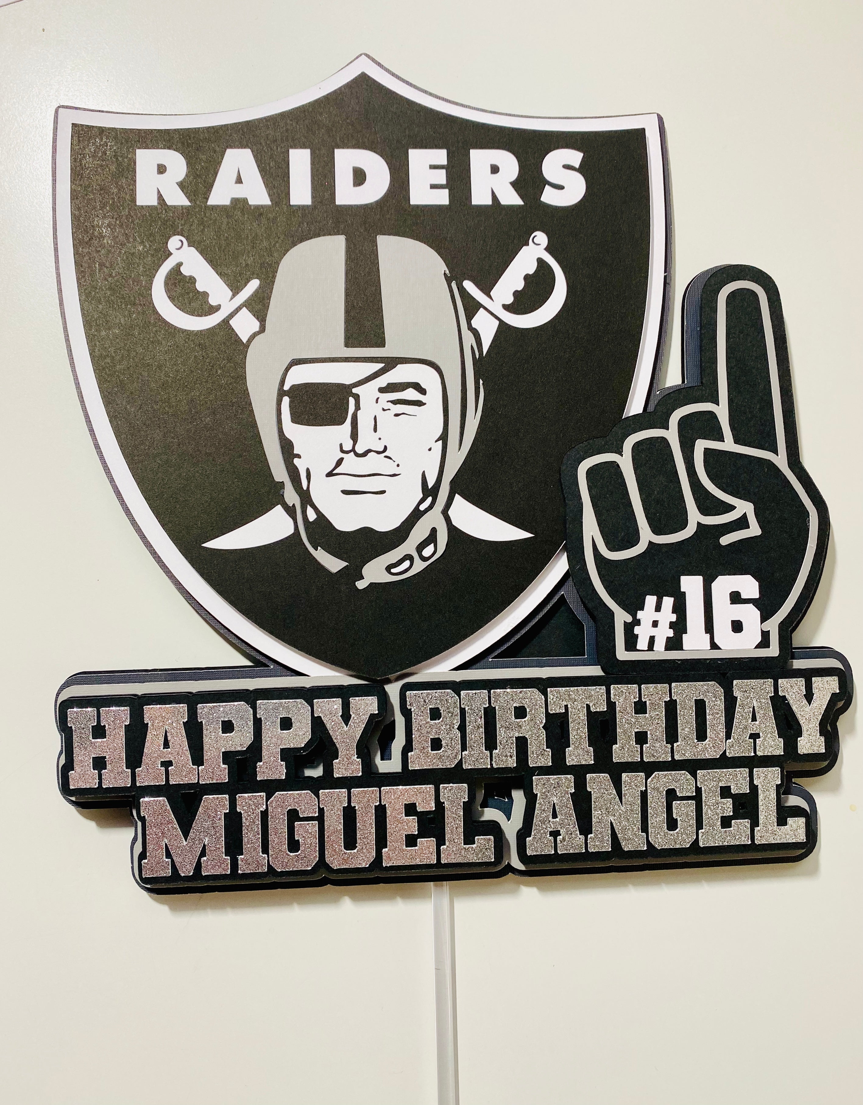 raiders cake topper 