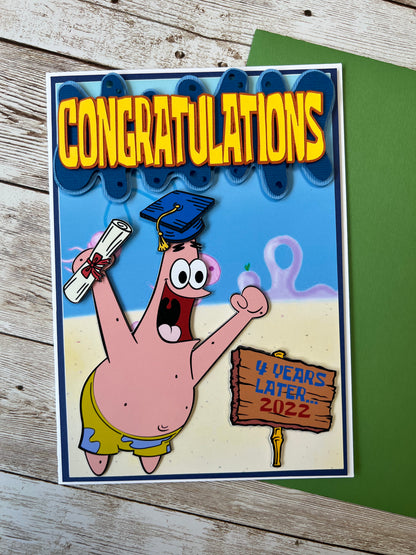 Patrick Star Graduation Card