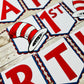 Dr Seuss Cat in The Hat Birthday Banner