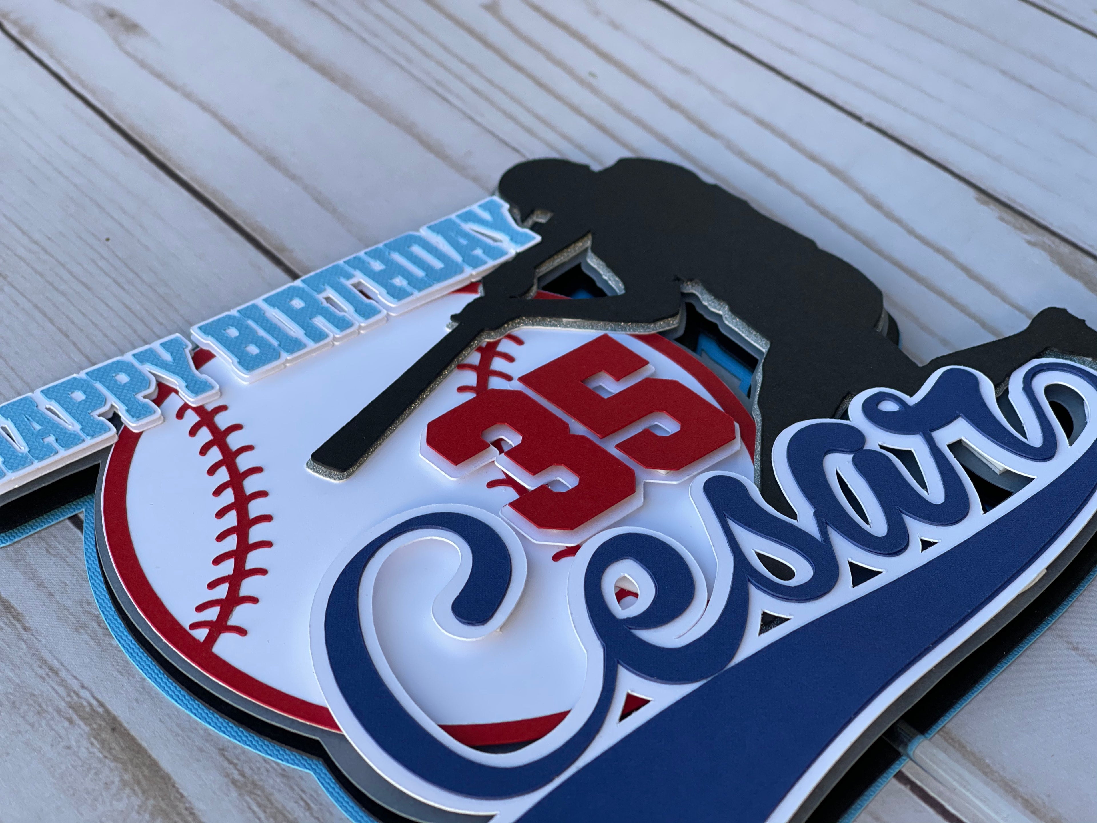 Los Angeles Baseball Cake Topper