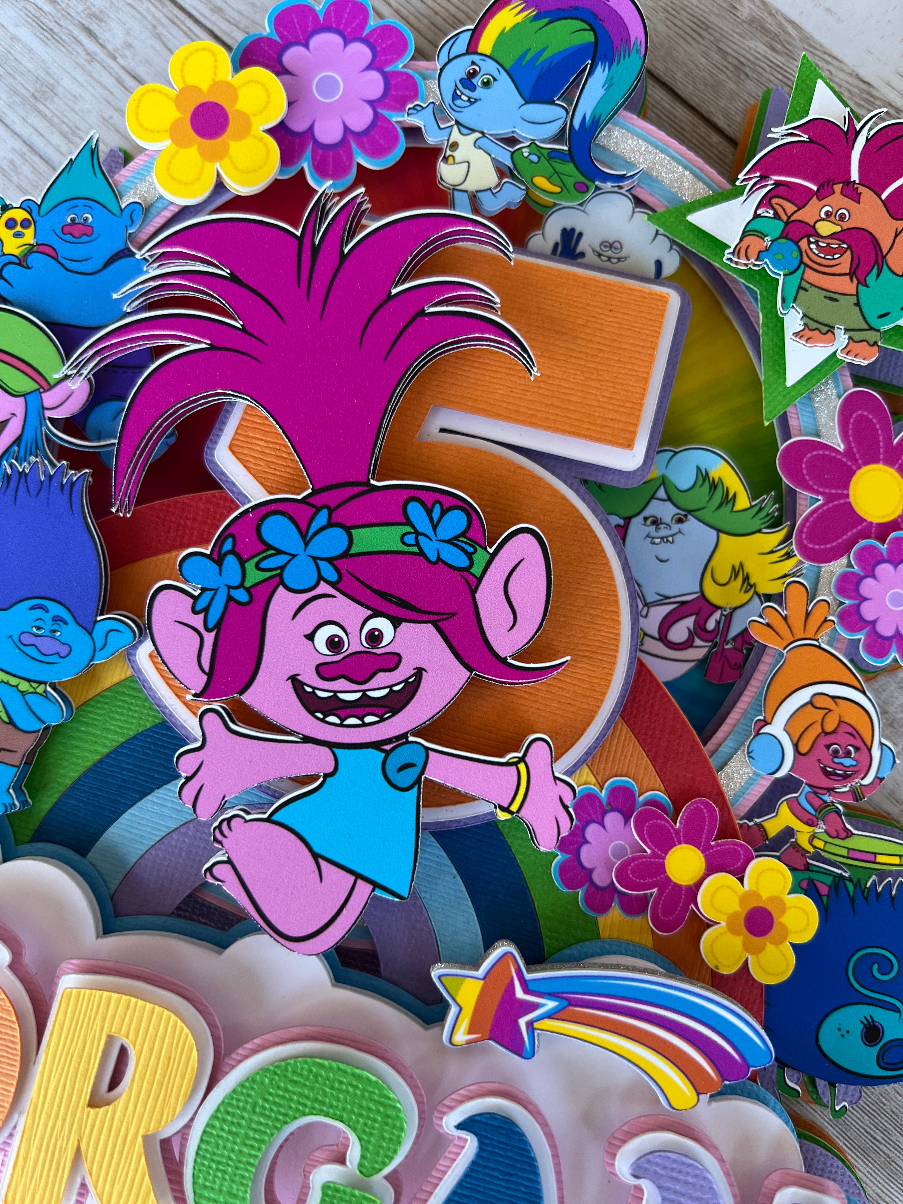 Trolls Deluxe Cake Topper