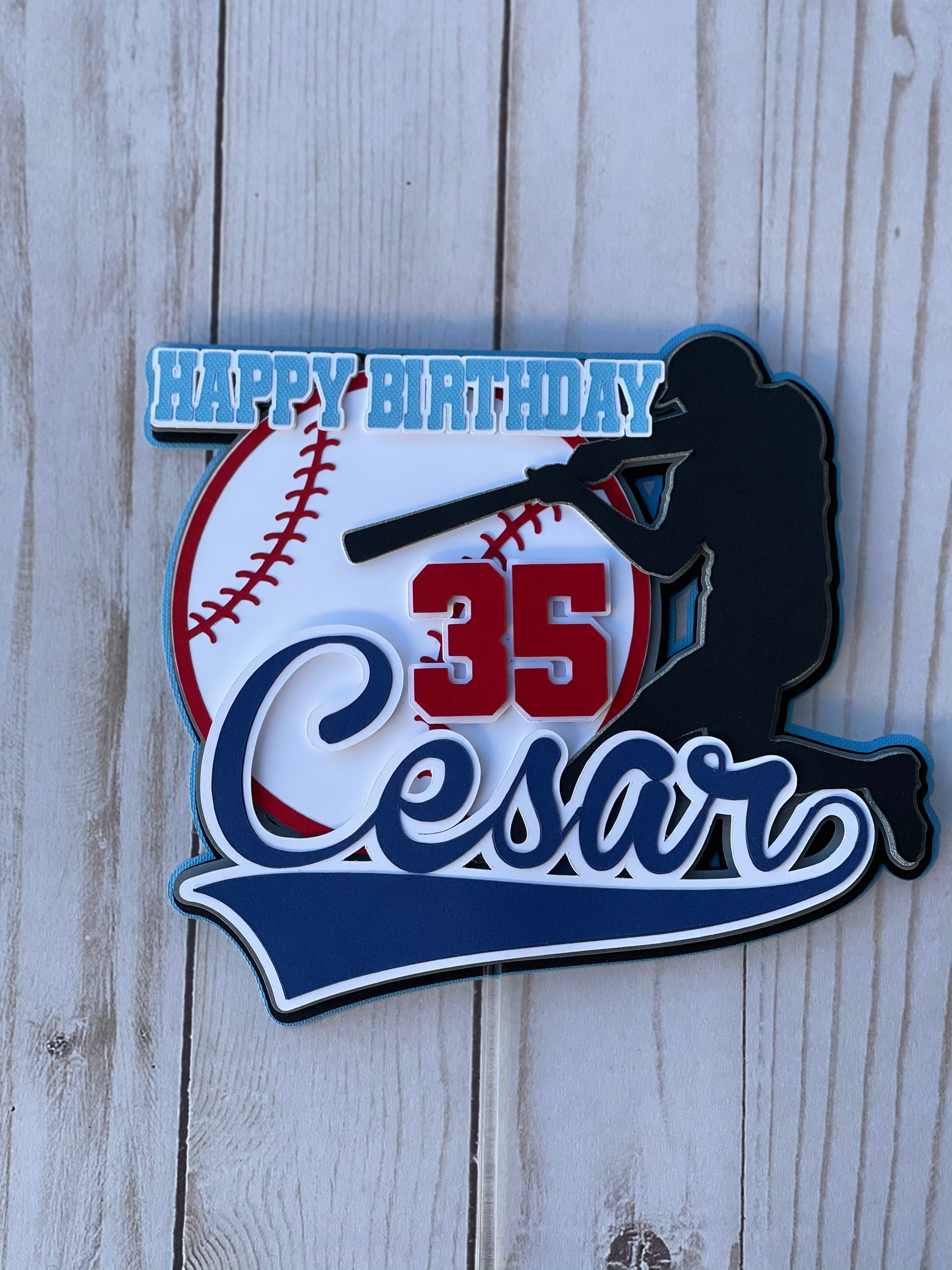 Baseball Cake Topper