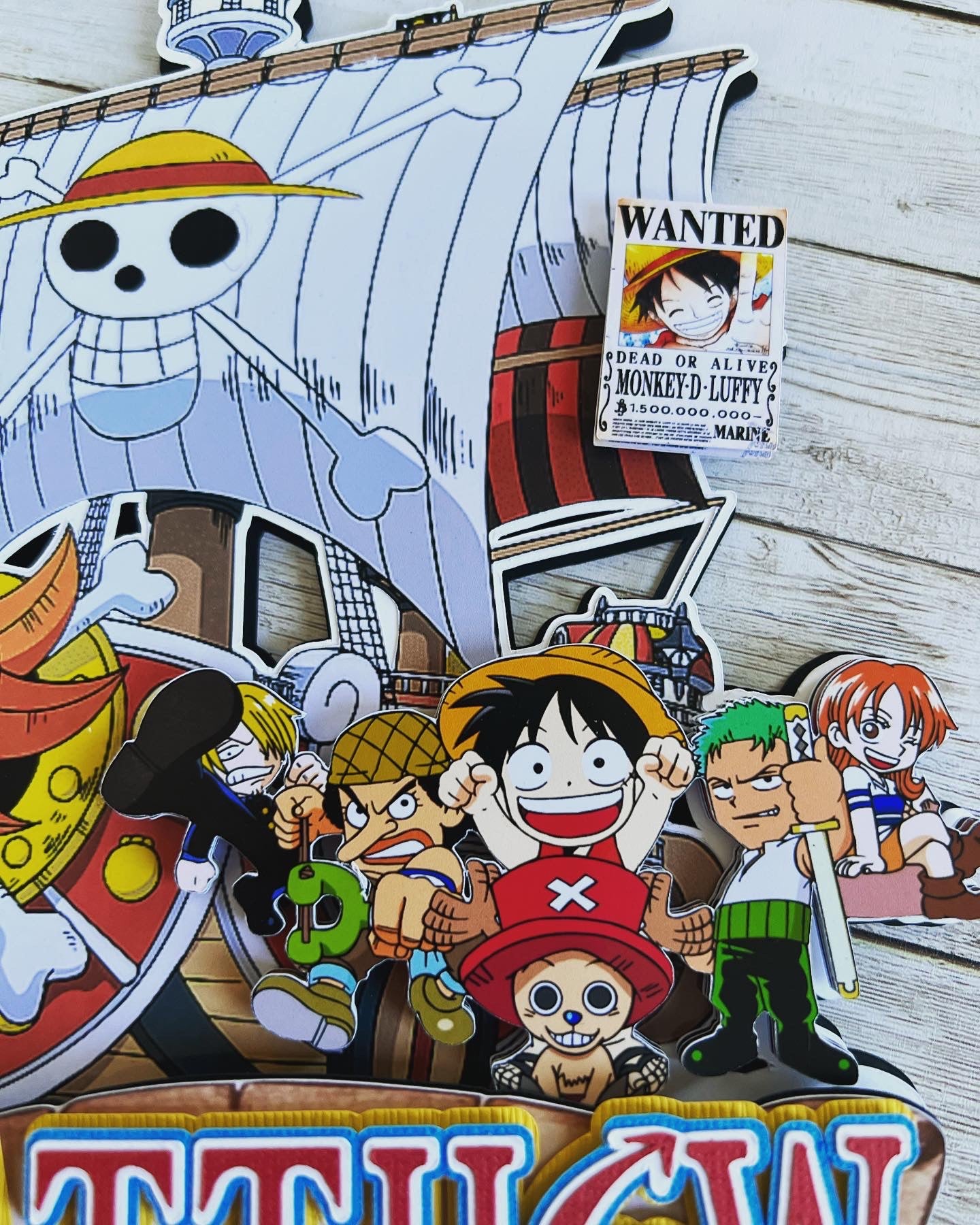 one piece cake topper