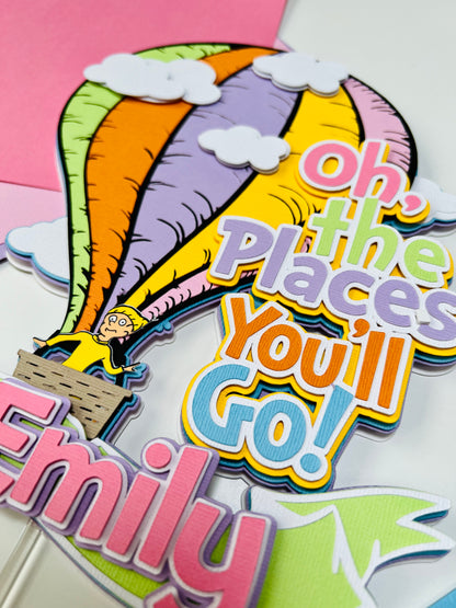 oh the places you'll go cake topper 
