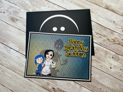 Coraline Handmade Birthday Card