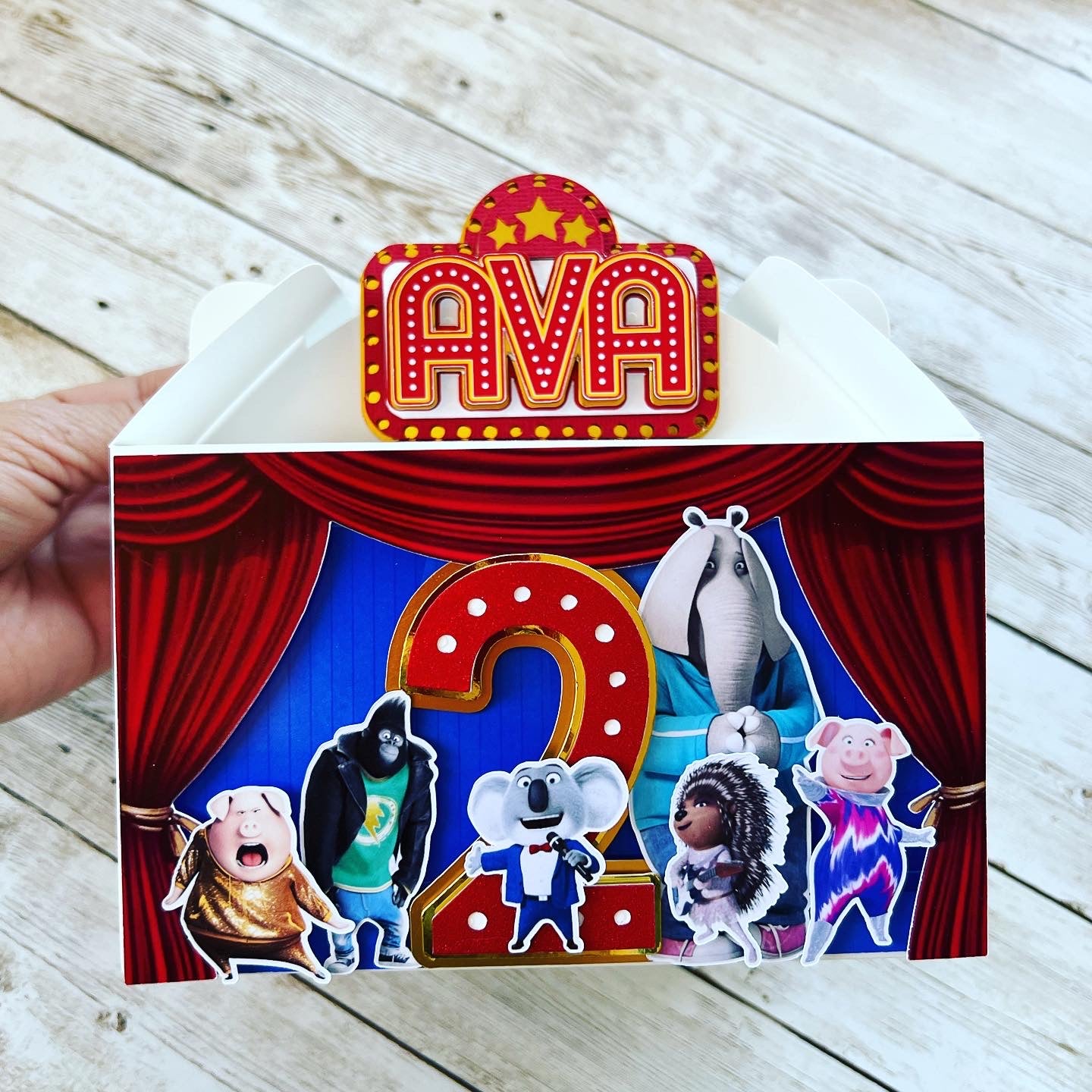 Sing the movie Party favor boxes