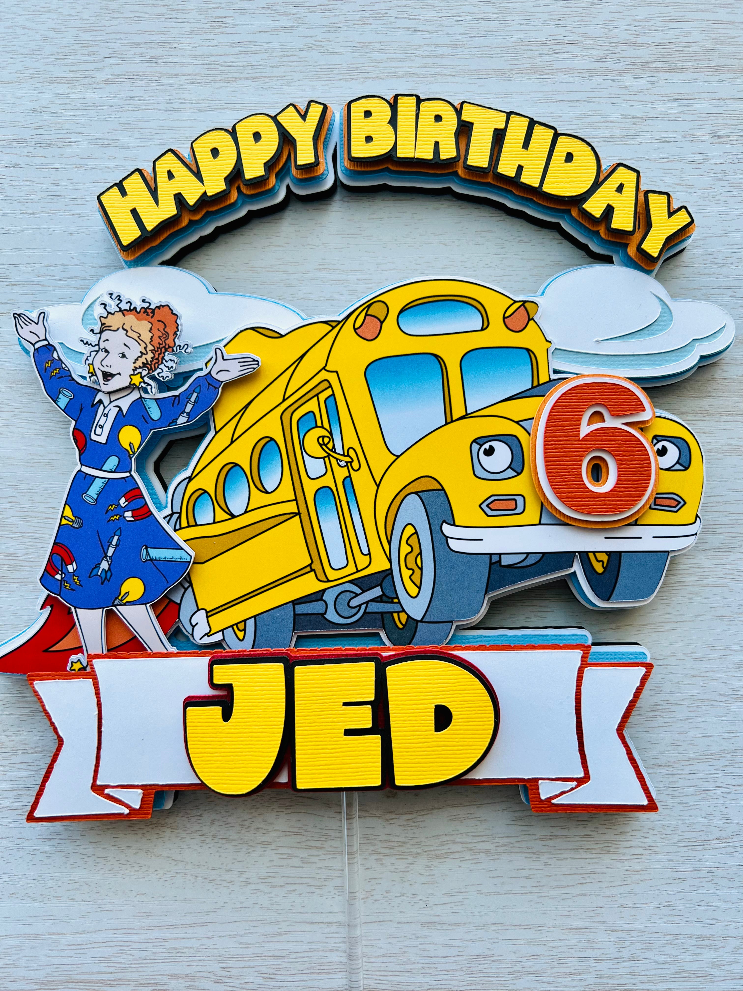 The Magic School Bus Cake Topper