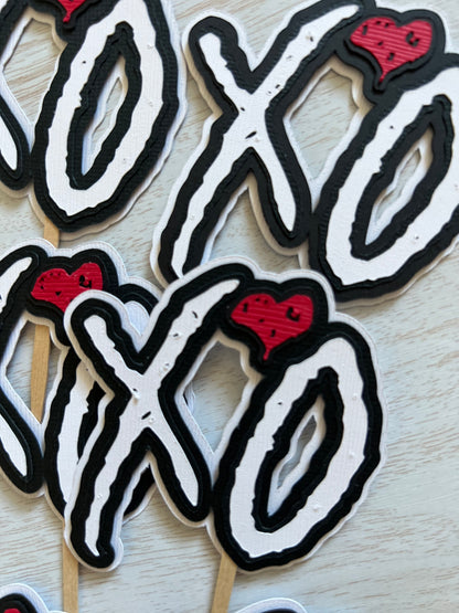 XO THE WEEKND CUPCAKE TOPPERS 