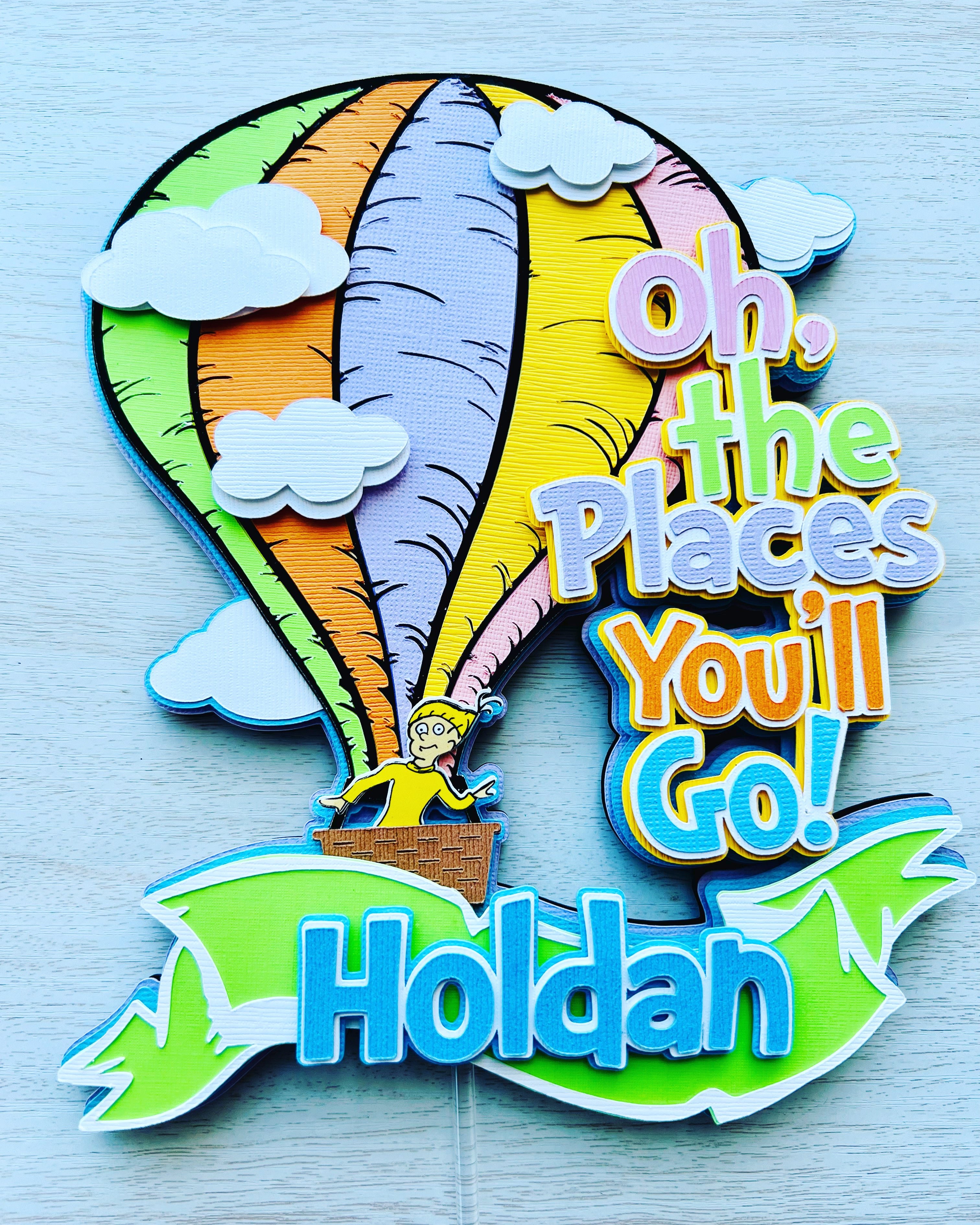 oh the places you'll go cake topper