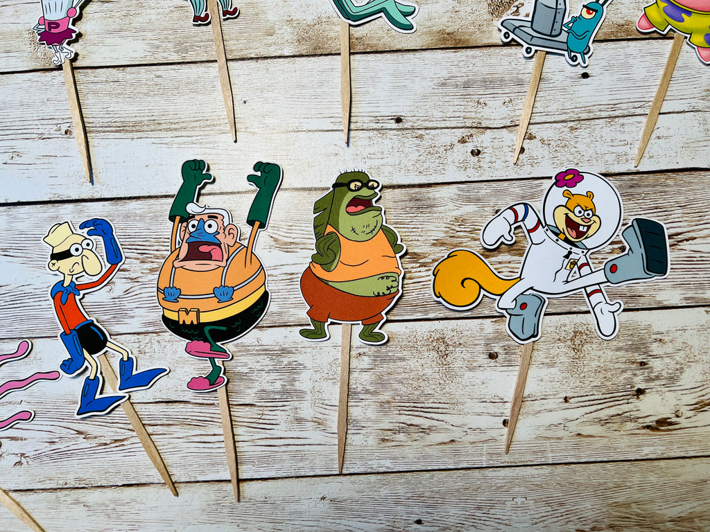 Spongebob Cupcake Toppers