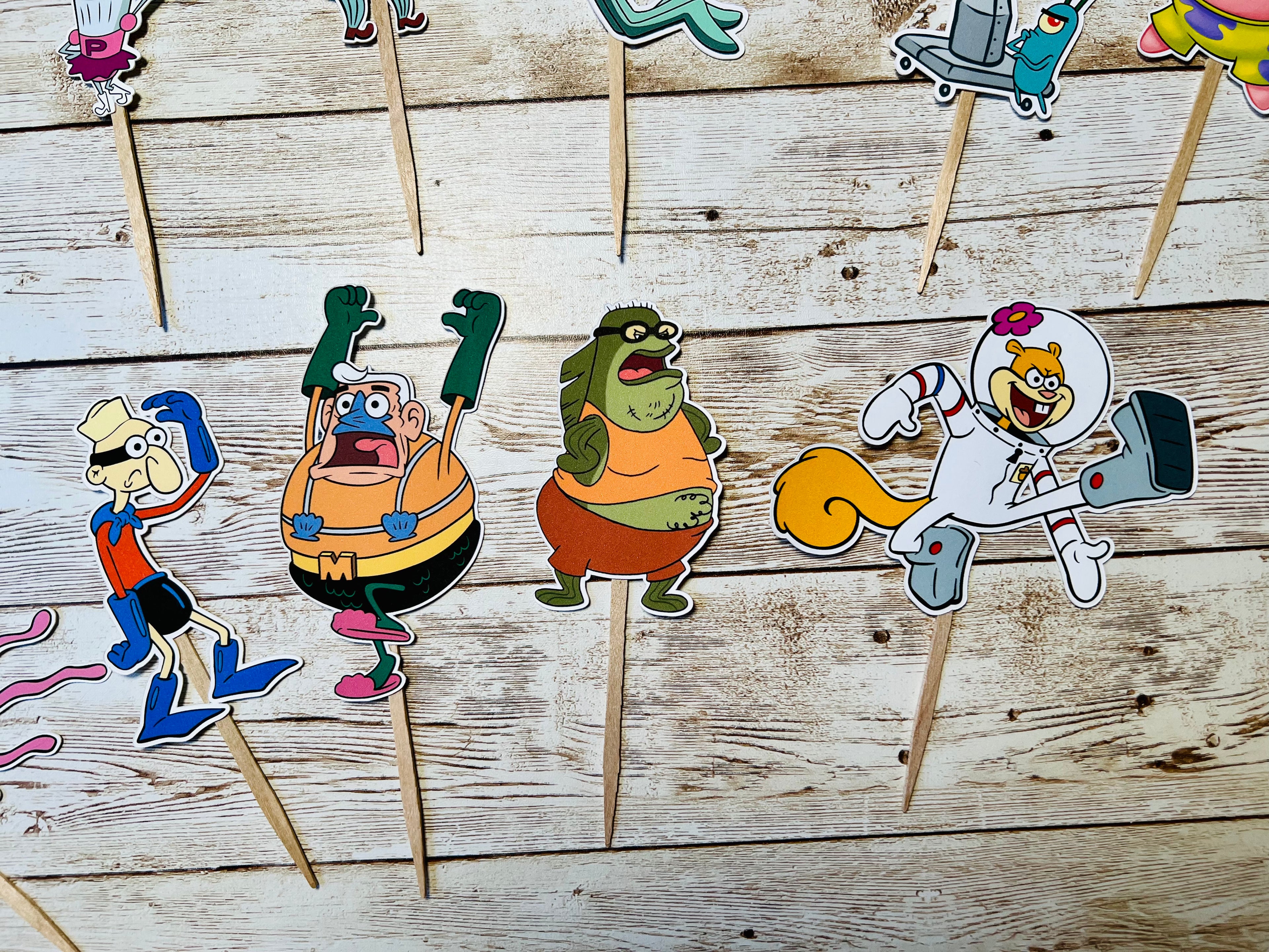 Spongebob Cupcake Toppers