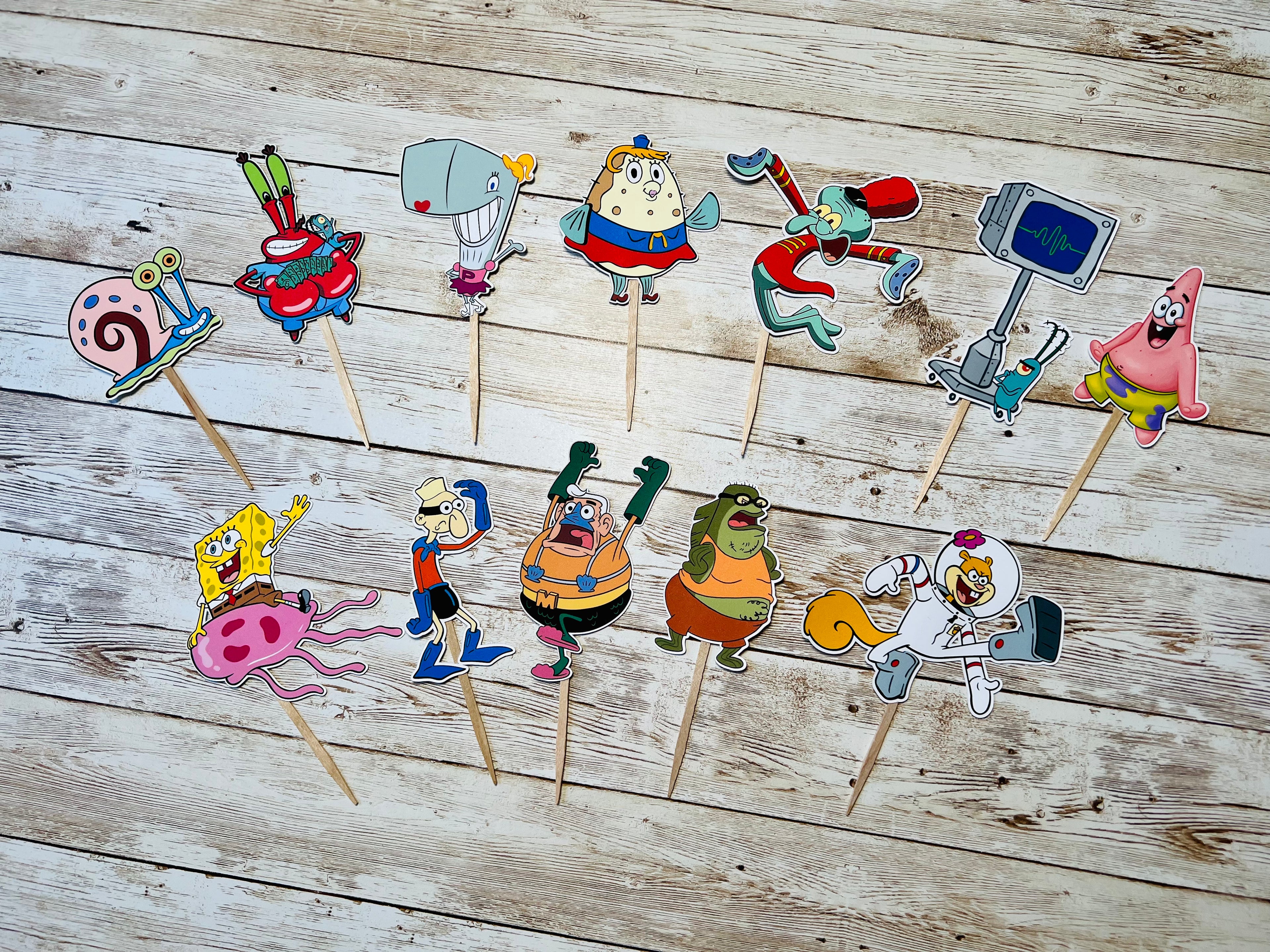 Spongebob Squarepants cupcake toppers 