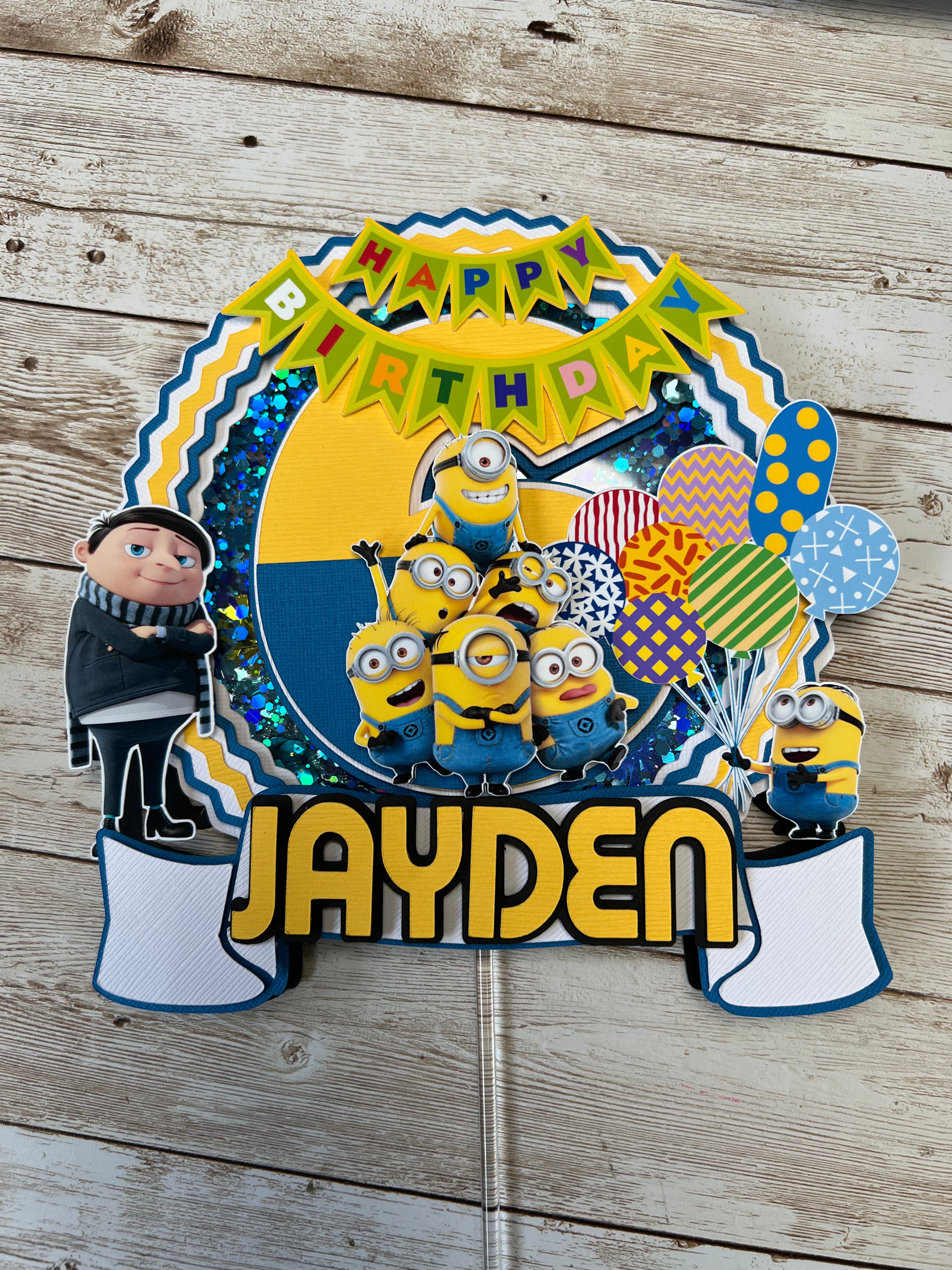 Minions Shaker Cake Topper