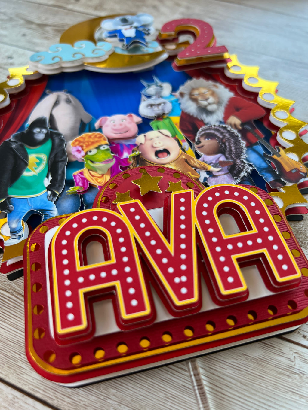 Sing the Movie Cake Topper