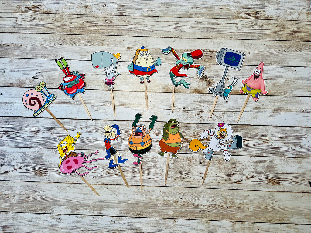 Spongebob Cupcake Toppers