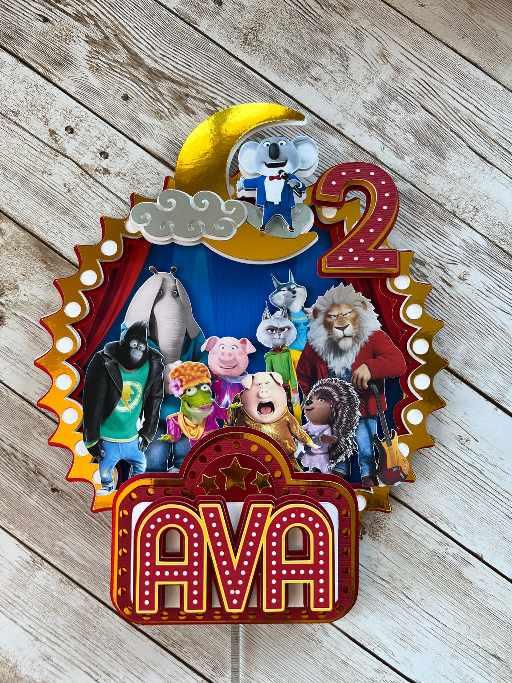 Sing the Movie Cake Topper